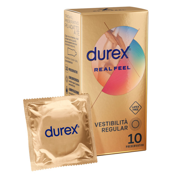 Preservativi Durex Real Feel Senza Lattice da 10 Preservativi Durex Real Feel Senza Lattice da 10