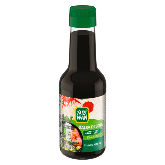 Salsa di Soia Meno 43% di Sale 143ml Suzi Wan Salsa di Soia Meno 43% di Sale 143ml Suzi Wan