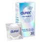 Immagine 1 - Preservativi Durex Invisible Extra Sottile con Forma Classica - Confezione da 10 Profilattici