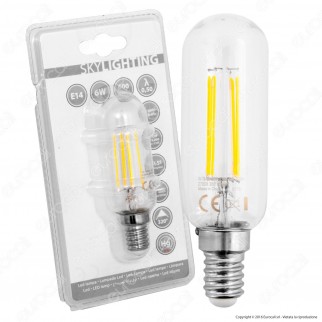 SkyLighting Lampadina LED E14 6W Tubolare a Filamento - mod.