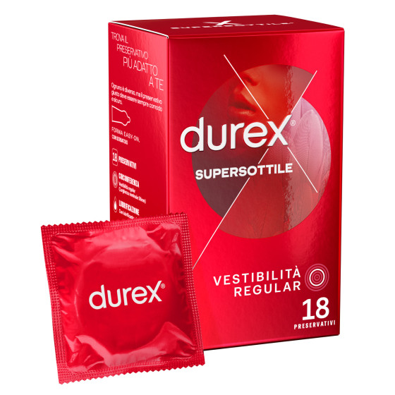 Preservativi Durex Supersottile Alta Sensibilità da 18 Preservativi Durex Supersottile Alta Sensibilità da 18
