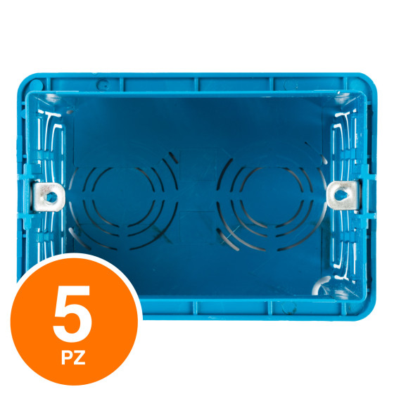 Scatola da Incasso a 3 Posti Rettangolare IP40 Ecova Scatola da Incasso a 3 Posti Rettangolare IP40 Ecova