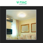 Immagine 4 - V-Tac Gallery VT-8418 Plafoniera LED Rotonda 18W SMD Changing Color CCT 3in1 con Driver - SKU 217605