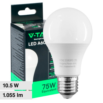 V-Tac VT-2112 Lampadina LED E27 10.5W Bulb A60 Goccia SMD - SKU 217350 /...