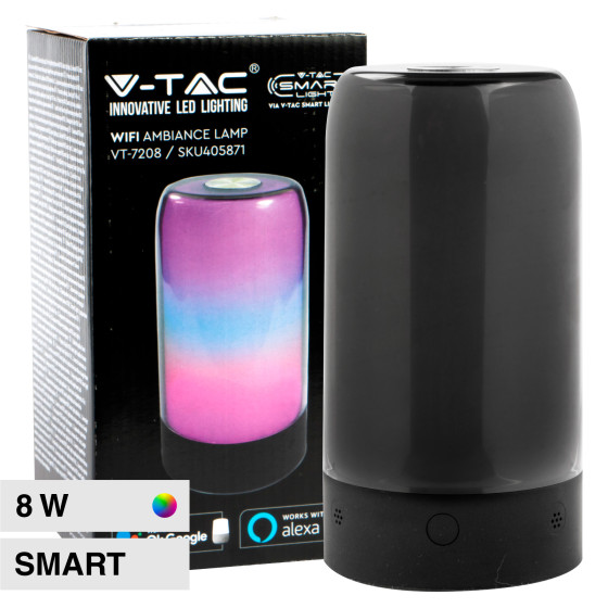 VT-7208 Lampada LED da Tavolo 8W RGB Colore Nero V-Tac Smart VT-7208 Lampada LED da Tavolo 8W RGB Colore Nero V-Tac Smart