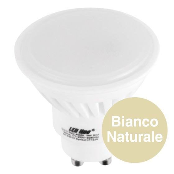 Lampadina LED GU10 10W Faretto SMD Dimmerabile LED Line Lampadina LED GU10 10W Faretto SMD Dimmerabile LED Line