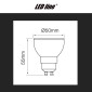Immagine 7 - LED Line Lampadina LED GU10 10W Faretto Spotlight SMD Dimmerabile in Ceramica - mod. 470218 / 470225