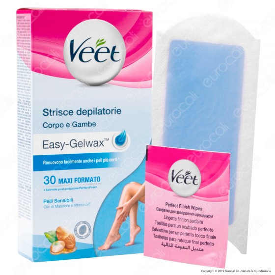 Veet Strisce Depilatorie Corpo Easy Gelwax Technology per Pelli Veet Strisce Depilatorie Corpo Easy Gelwax Technology per Pelli