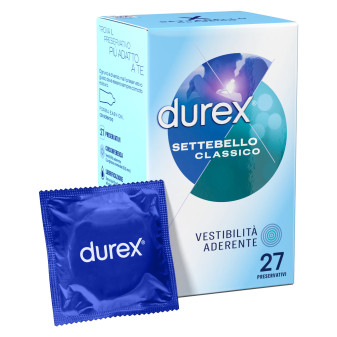 Preservativi Durex Settebello Classico con Forma Easy On - Confezione da 27...