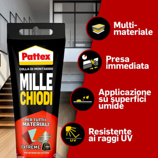 Pattex Millechiodi Extreme Colla di Montaggio 142g