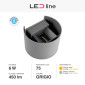 Immagine 4 - LED Line Lite Lampada LED da Muro 6W Wall Light SMD Applique IP54 con Doppio LED Colore Grigio - mod. 475534 / 475565