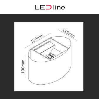 Lampada LED Muro 6W SMD IP54 Applique LED Line Lite Bianca