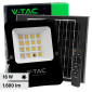 Immagine 1 - V-Tac VT-55200 Faro LED Floodlight 16W IP65 con Pannello Solare e Telecomando Colore Nero - SKU 6969 / 6968