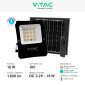 Immagine 4 - V-Tac VT-55200 Faro LED Floodlight 16W IP65 con Pannello Solare e Telecomando Colore Nero - SKU 6969 / 6968