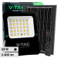 V-Tac VT-55300 Faro LED Floodlight 20W IP65 con Pannello Solare e Telecomando Colore Nero - SKU 6971 / 6970