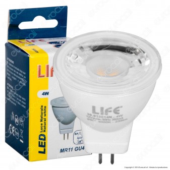 Life Lampadina LED GU4 4W Mini Faretto MR11 12V - mod. 39.915014C /