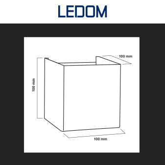 Lampada LED da Muro 6W SMD Applique IP54 Bianca Ledom
