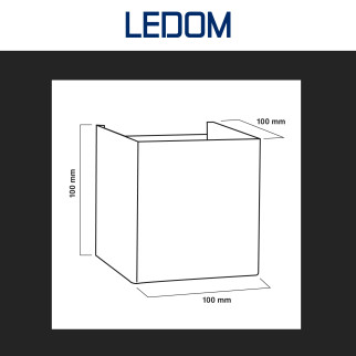 Lampada LED da Muro 6W SMD Applique IP54 Bianca Ledom