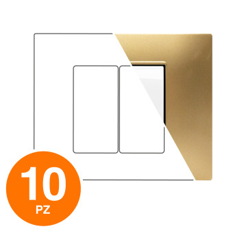 MAPAM Placca Tecnopolimero GEM 2P Oro - Confezione 10pz - mod. 6002-12 -...