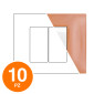MAPAM Placca Tecnopolimero GEM 2P Arancio - Confezione 10pz - mod. 6002-16 - Compatibile con Vimar PLANA
