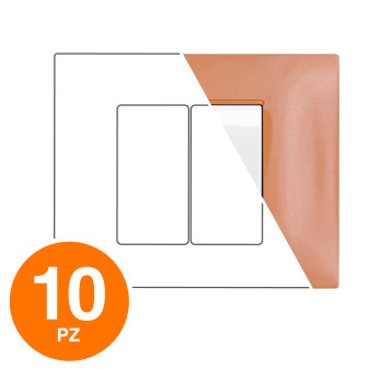 MAPAM Placca Tecnopolimero GEM 2P Arancio - Confezione 10pz - mod. 6002-16 -...