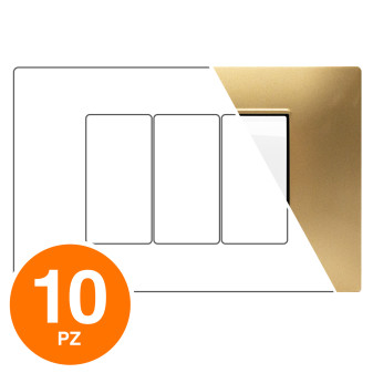 MAPAM Placca Tecnopolimero GEM 3P Oro - Confezione 10pz - mod. 6003-12 -...