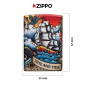 Immagine 4 - Zippo Accendino a Benzina Ricaricabile ed Antivento con Fantasia Nautical Tattoo - mod. 49532