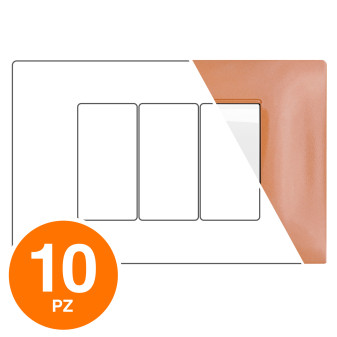 MAPAM Placca Tecnopolimero GEM 3P Arancio - Confezione 10pz - mod. 6003-16 -...