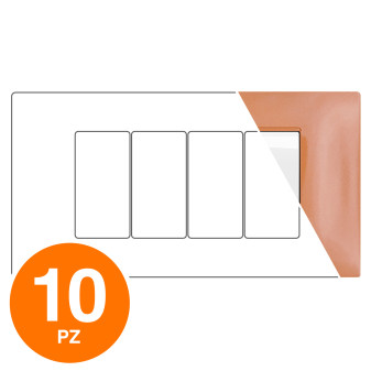 MAPAM Placca Tecnopolimero GEM 4P Arancio - Confezione 10pz - mod. 6004-16 -...