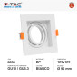 Immagine 2 - V-Tac VT-933 Portafaretto Quadrato Orientabile da Incasso per Lampadine GU10 e GU5.3 (MR16) Bianco - SKU 6656