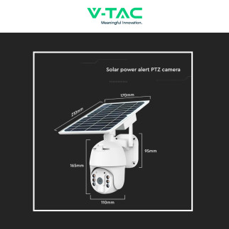 VT-11024-4G Telecamera di Sorveglianza PTZ Bianca V-Tac