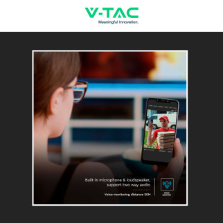 VT-11024-4G Telecamera di Sorveglianza PTZ Bianca V-Tac