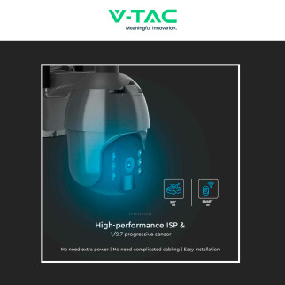 VT-11024-4G Telecamera di Sorveglianza PTZ Nera V-Tac