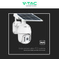 Immagine 7 - V-Tac Smart VT-11024-WIFI Telecamera di Sorveglianza Wi-Fi HD PTZ Sensore di Movimento Pannello Solare Colore Bianco - SKU 11618