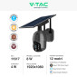 Immagine 2 - V-Tac Smart VT-11024-WIFI Telecamera di Sorveglianza Wi-Fi HD PTZ Sensore di Movimento Pannello Solare Colore Nero - SKU 11617