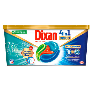 Detersivo Capsule Anti-Odore per Lavatrice 23 Lavaggi Dixan
