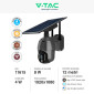 Immagine 2 - V-Tac Smart VT-11024-4G Telecamera di Sorveglianza Wi-Fi e 4G HD PTZ con Sensore di Movimento Pannello Solare - SKU 11615