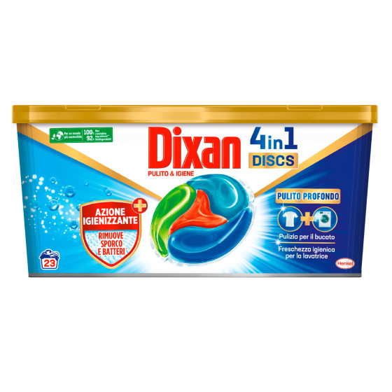 Detersivo Capsule Pulito e Igiene Lavatrice 23 Lavaggi Dixan Detersivo Capsule Pulito e Igiene Lavatrice 23 Lavaggi Dixan