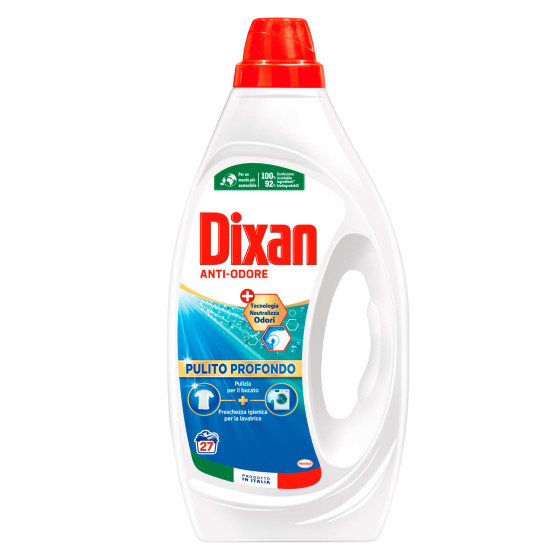Detersivo Liquido Anti-Odore per Lavatrice 27 Lavaggi Dixan Detersivo Liquido Anti-Odore per Lavatrice 27 Lavaggi Dixan