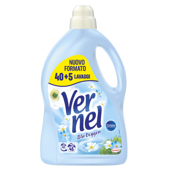 Ammorbidente Diluito Blu Oxygen 45 Lavaggi 2,97 Litri Vernel Ammorbidente Diluito Blu Oxygen 45 Lavaggi 2,97 Litri Vernel