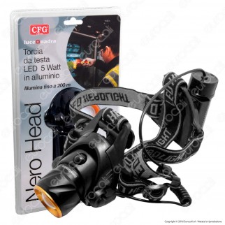 CFG EL015 Torcia LED Headlight 5W in Alluminio - Torcia Frontale