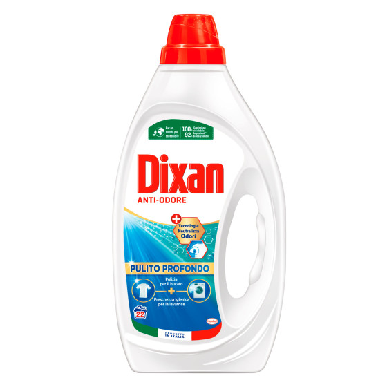 Detersivo Liquido Anti-Odore per Lavatrice 22 Lavaggi Dixan Detersivo Liquido Anti-Odore per Lavatrice 22 Lavaggi Dixan