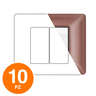 MAPAM Placca Tecnopolimero JOY 2P Bronzo - Confezione 10pz - mod. 5002-09 -...