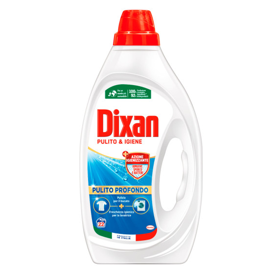 Detersivo Liquido Pulito e Igiene Lavatrice 22 Lavaggi Dixan Detersivo Liquido Pulito e Igiene Lavatrice 22 Lavaggi Dixan