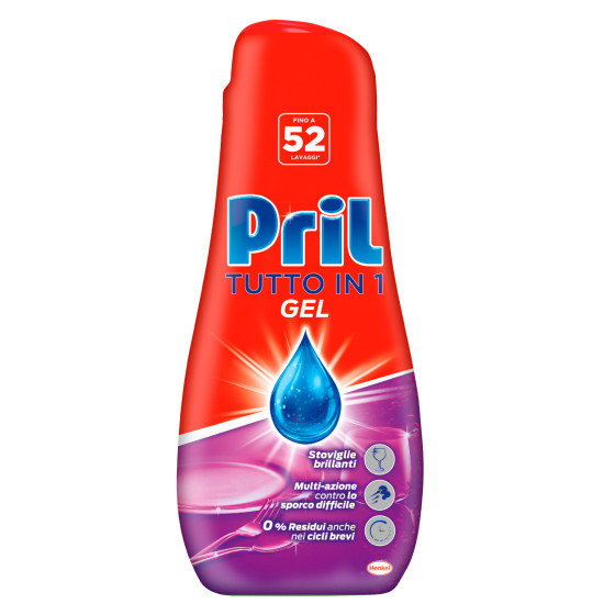 Gel Tutto In 1 Classico per Lavastoviglie 52 Lavaggi Pril Gel Tutto In 1 Classico per Lavastoviglie 52 Lavaggi Pril