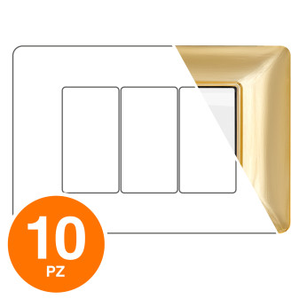 MAPAM Placca Tecnopolimero JOY 3P Oro Lucido - Confezione 10pz - mod....