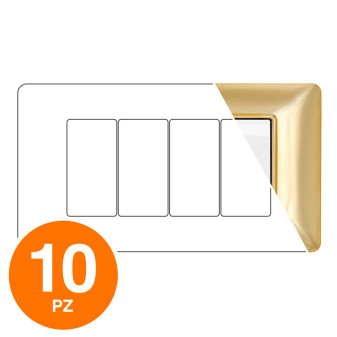 MAPAM Placca Tecnopolimero JOY 4P Oro Lucido - Confezione 10pz - mod....