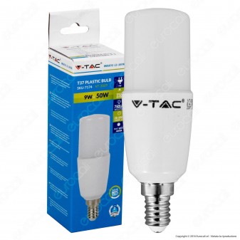 V-Tac VT-2029 Lampadina LED E14 9W Tubolare T37 - SKU 7173 / 7174 /