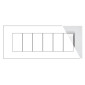 MAPAM Placca Vetro JOY 6P Bianco - mod. 5006BL-1 - Compatibile con BTicino MATIX