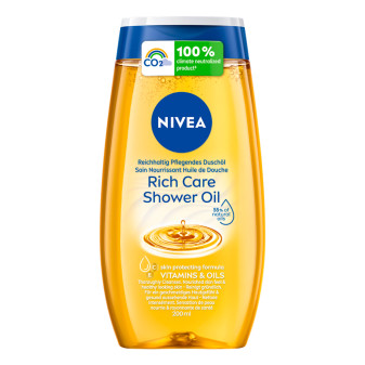 Nivea Rich Care Shower Oil Doccia Olio con Vitamine ed Oli Naturali - Flacone...